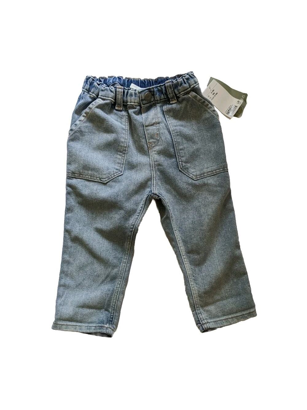 H&M Baby Boy Denim Jeans Pants Size 18M 18 Months Big Pockets New